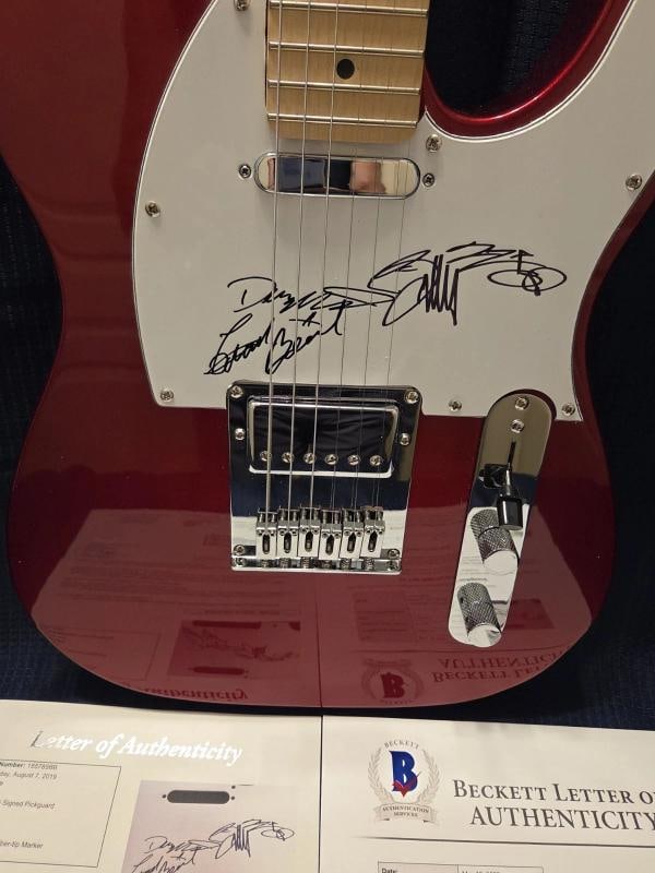 ZZ TOP: Dusty Hill, Billy Gibbons & Frank Beard Signed Guitar (Beckett LOA + JSA LOA) - 2