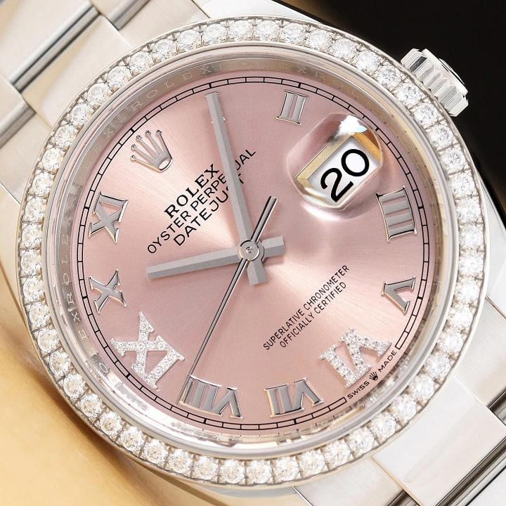 2021 CARD ROLEX DATEJUST 36 126284RBR ROMAN DIAMOND 18K GOLD STEEL OYSTER WATCH: Condition: Pre-owned - Excellent,Brand: Rolex,Gender: Unisex,Style: Dress/Formal, Luxury, Luxury: Dress Styles,Features: 12-Hour Dial, Chronometer, Sapphire Crystal, Screwdown Crown, Seconds Hand, Sel