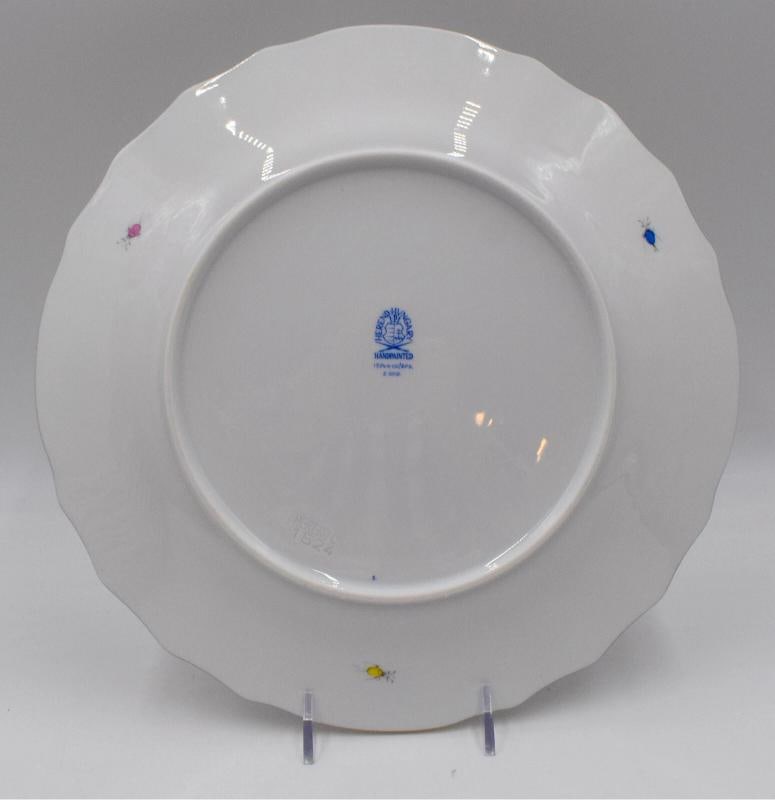 12 Herend Hand Painted Fruits & Flowers Dinner Plates - Mint Condition - 7