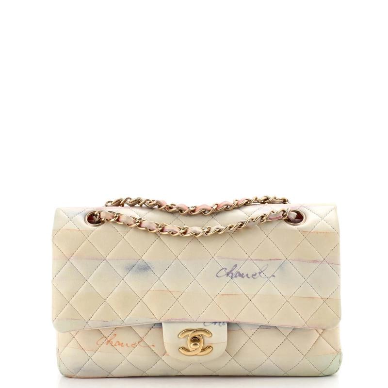 Chanel Classic Double Flap Bag Quilted Lambskin Medium: Condition: Pre-owned - Good,Brand: Chanel,Exterior Material: Leather,Style: Shoulder Bags,Exterior Color: Multicolor,Department: Women,Size: Medium
