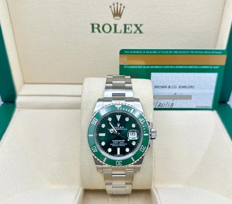 2018 Rolex Submariner Hulk 116610LV Green Ceramic Stainless Steel Box Paper - 3