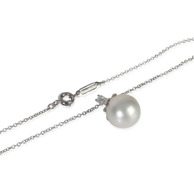 Tiffany & Co. Platinum Pearl and Diamond Fireworks Pendant - 2