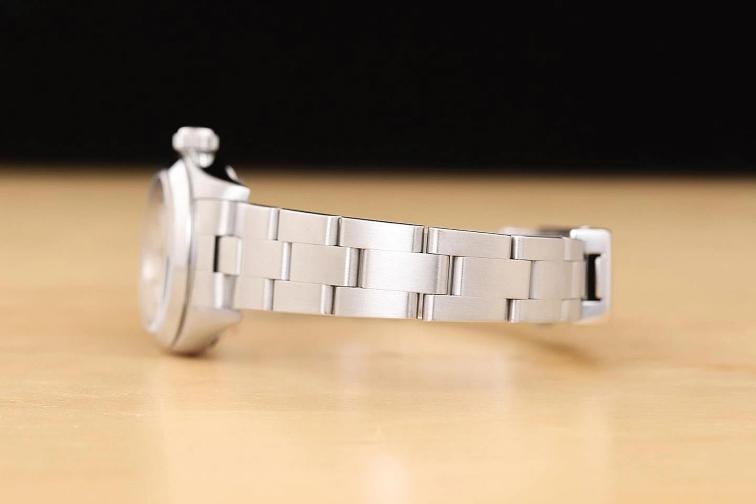 ROLEX LADIES OYSTER PERPETUAL 26MM 67180 WHITE ROMAN STAINLESS STEEL WATCH - 5