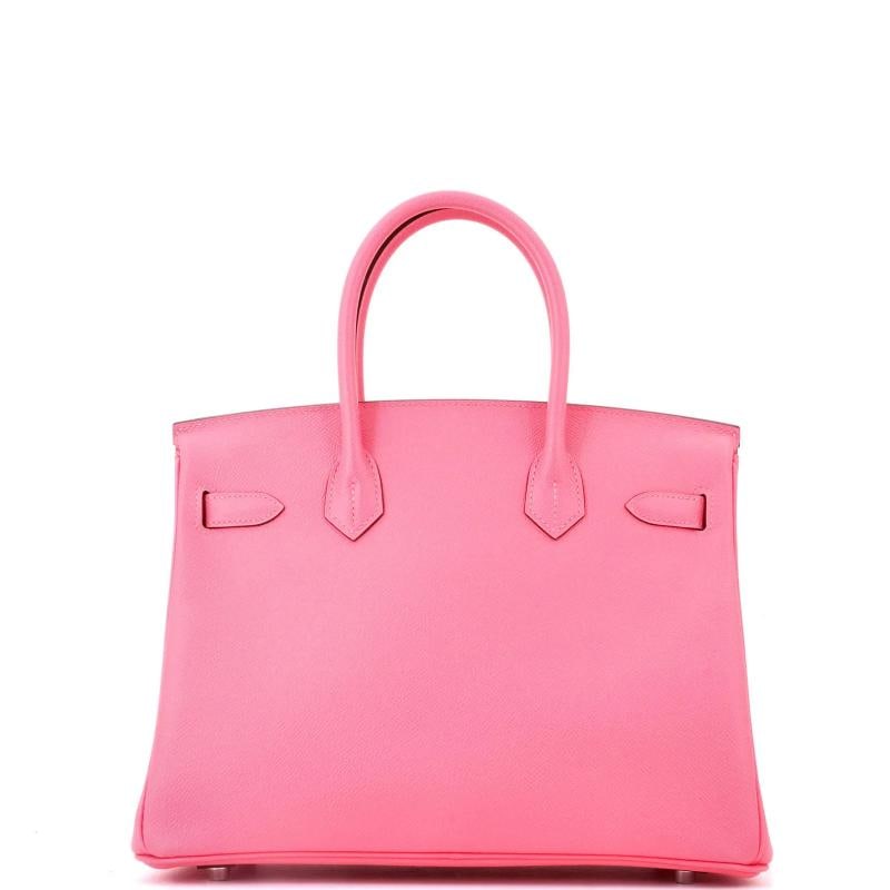 Hermes Birkin Handbag Pink Epsom with Palladium Hardware 30 - 3