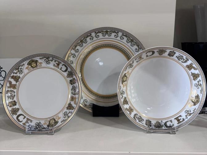 Versace Rosenthal Virtus Gala White Set 18 pieces dinner deep and dessert plate (1 of 4)
