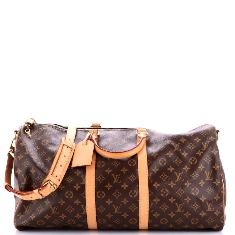 Louis Vuitton Keepall Bandouliere Bag Monogram Canvas 55: Condition: Pre-owned - Good,Brand: Louis Vuitton,Exterior Material: Canvas Coated,Style: Duffles,Exterior Color: Brown,Department: Women,Size: 55,Accessories: Lock, Keys, Luggage Tag, With Strap