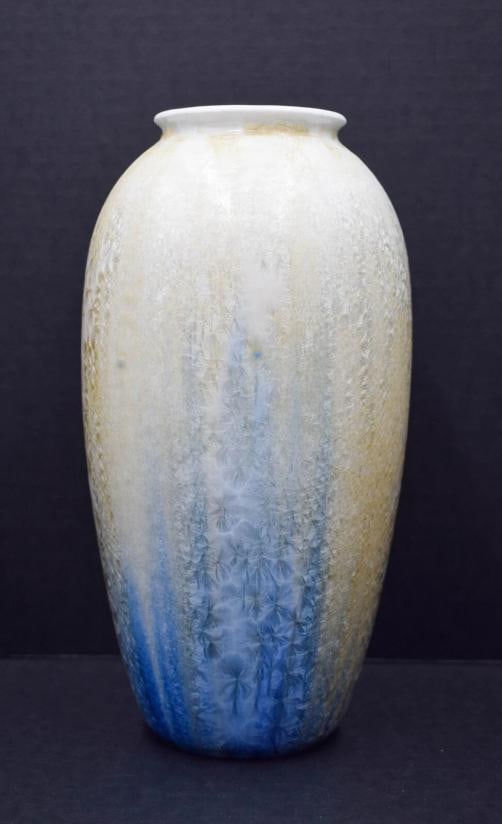 Rare Royal Copenhagen C.F. Ludvigsen Crystalline Glazed Porcelain Vase: Measures 10 1/2" high by 4 3/4" wide. Condition: Used,Brand: Royal Copenhagen,Type: Vase,Model: Valdemar,Material: Porcelain,Country of Origin: Denmark