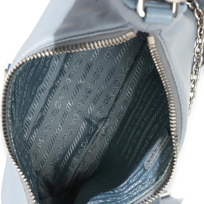 Prada Blue Nylon Saffiano Leather Re-Edition 2005 - 2