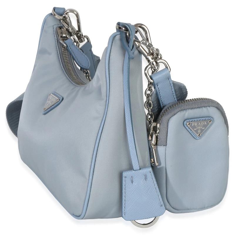 Prada Blue Nylon Saffiano Leather Re-Edition 2005 - 3