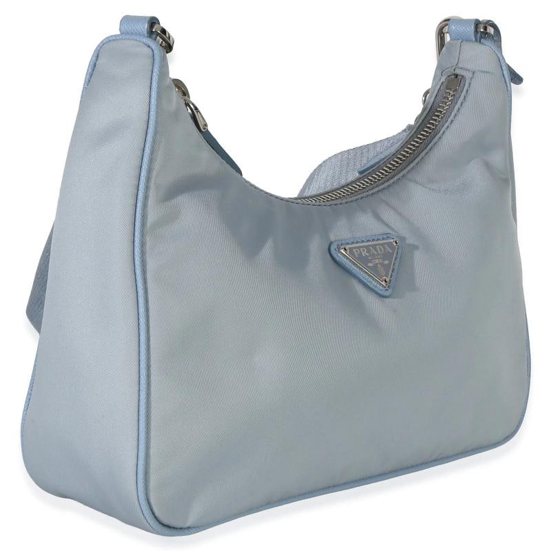 Prada Blue Nylon Saffiano Leather Re-Edition 2005 - 4