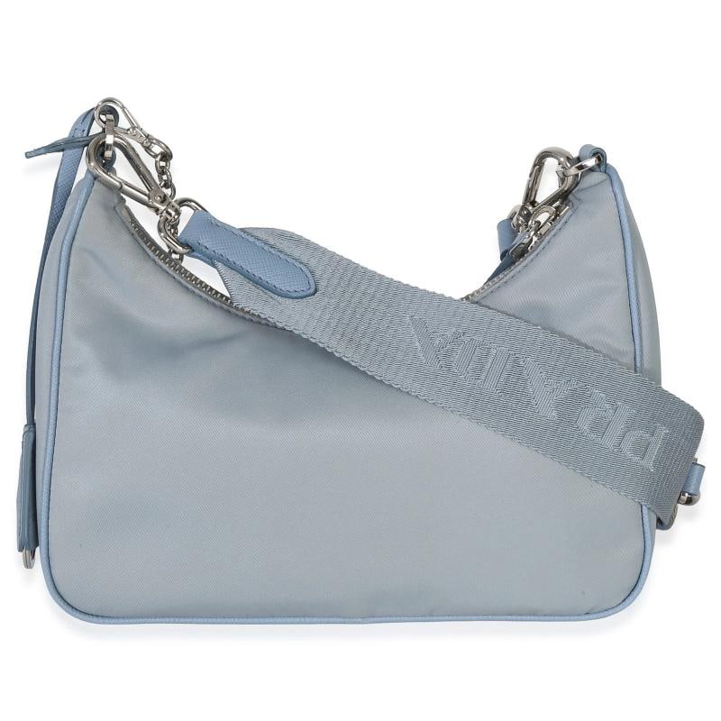 Prada Blue Nylon Saffiano Leather Re-Edition 2005 - 5