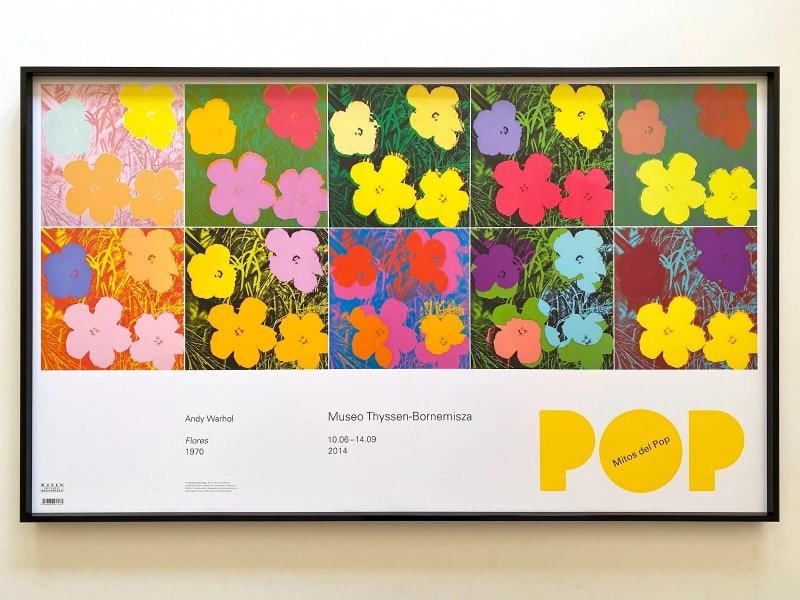 ANDY WARHOL FOUNDATION RARE FRAMED LARGE POP ART EXHIBIT POSTER " FLOWERS " 1970: Condition: Used,Artist: Andy Warhol,Unit of Sale: Single-Piece Work,Size: Large,Signed: No,Color: Multicolor,Custom Bundle: No,Date of Creation: 2014,Title: " Flowers ",Material: Paper,Framing: