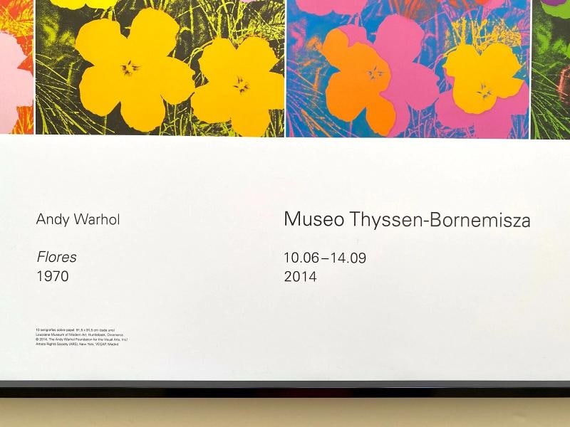 ANDY WARHOL FOUNDATION RARE FRAMED LARGE POP ART EXHIBIT POSTER " FLOWERS " 1970 - 8
