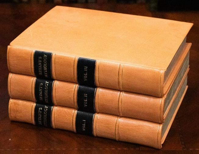 1775 A New System Or An Analysis Of Ancient Mythology Copper Plates 12" Tall: Binding: Leather,Place of Publication: London,Language: English,Special Attributes: Illustrated, Fine Leather Bindings, Rare, Copper Plates, 251 Years Old, 12" Tall,Author: Jacob Bryant,Publisher: T. 