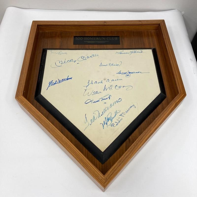 500 Home Run Signed Home Plate 12 Sigs Mickey Mantle Ted Williams JSA COA - 3