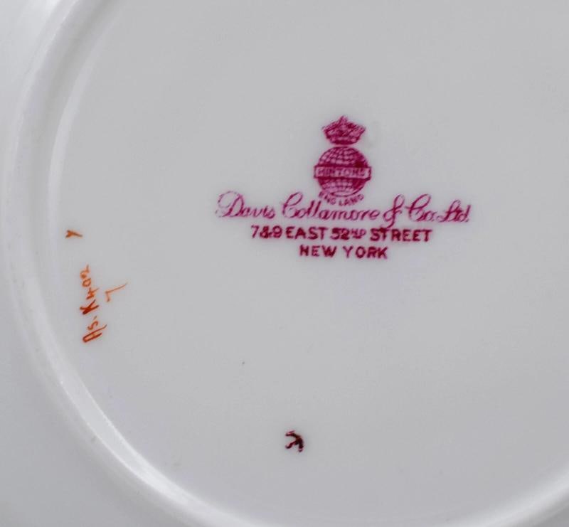 Set Of 12 Minton Gold/Burgundy Rim Soup Bowls - Circa 1920 Mint - 6