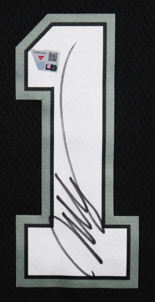 Victor Wembanyama Signed & Custom Framed Black Nike Spurs Jersey (Fanatics) - 2