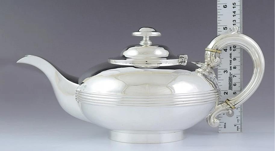 1833/1843 Excellent Quality English Sterling Silver 3pc Tea Set - 3