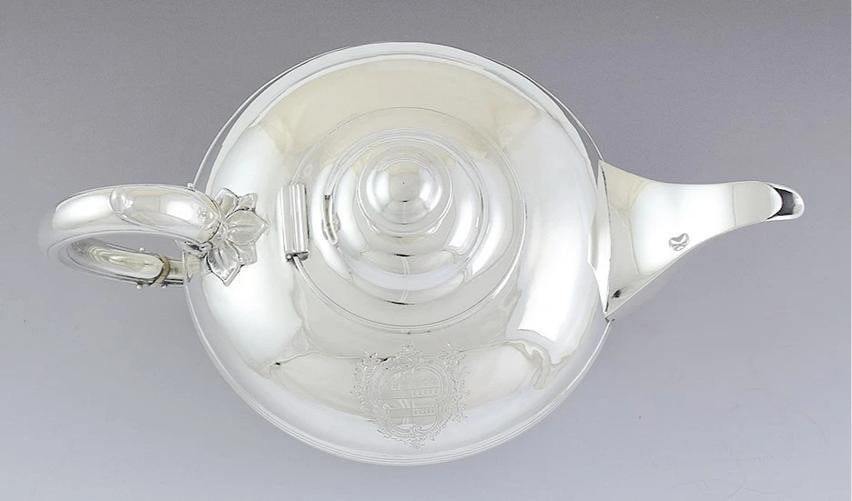 1833/1843 Excellent Quality English Sterling Silver 3pc Tea Set - 4