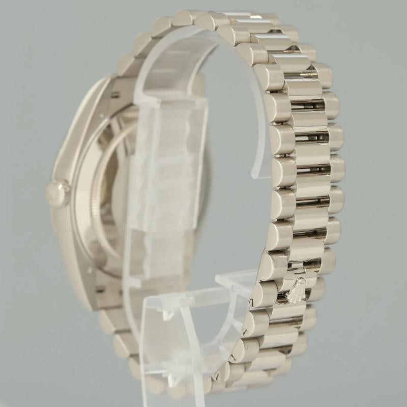 2023 NEW PAPERS Rolex Day Date 40 White Gold President Grey Stick 228239 Watch - 4