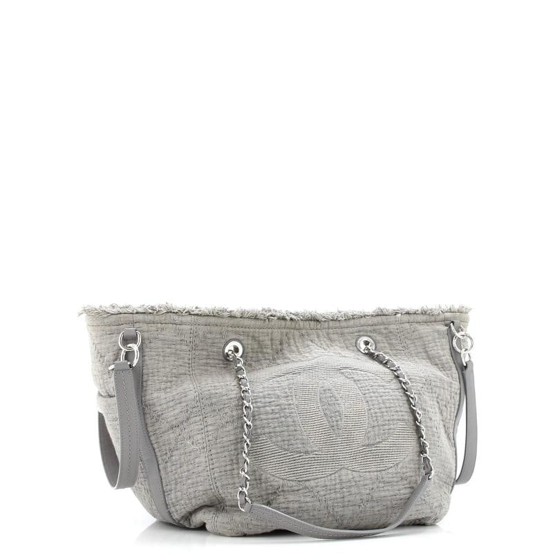 Chanel Double Face Deauville Tote Fringe Quilted Canvas Small - 2