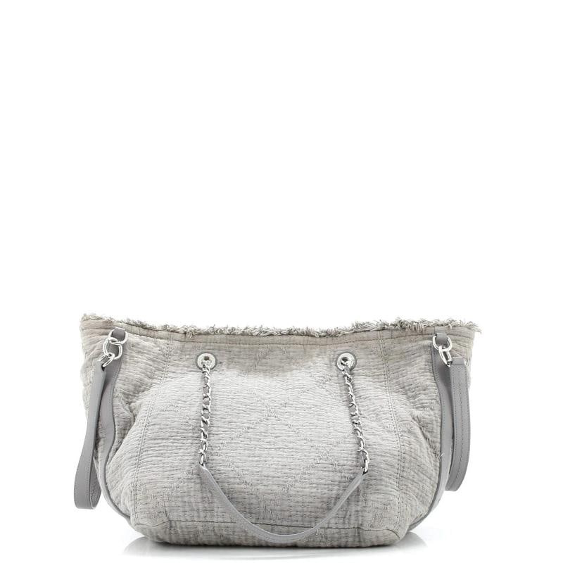 Chanel Double Face Deauville Tote Fringe Quilted Canvas Small - 3