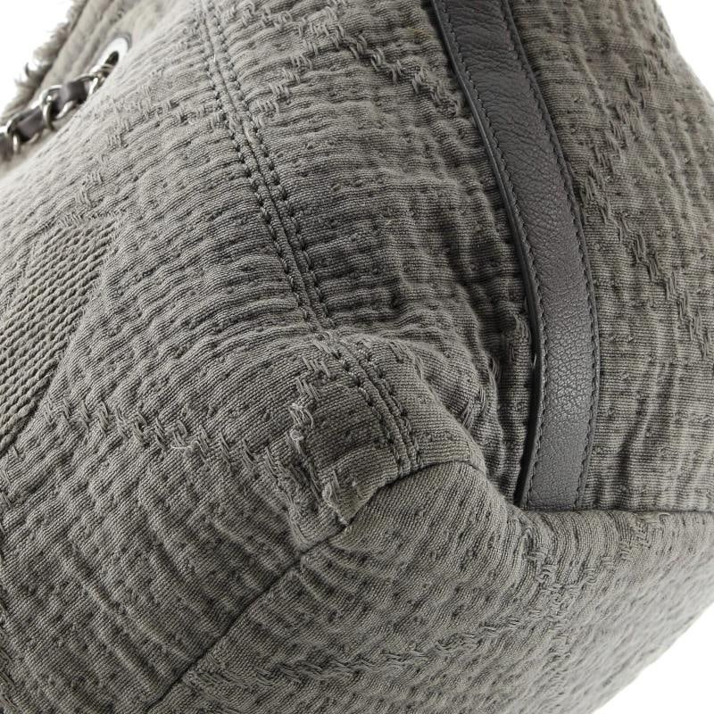 Chanel Double Face Deauville Tote Fringe Quilted Canvas Small - 6