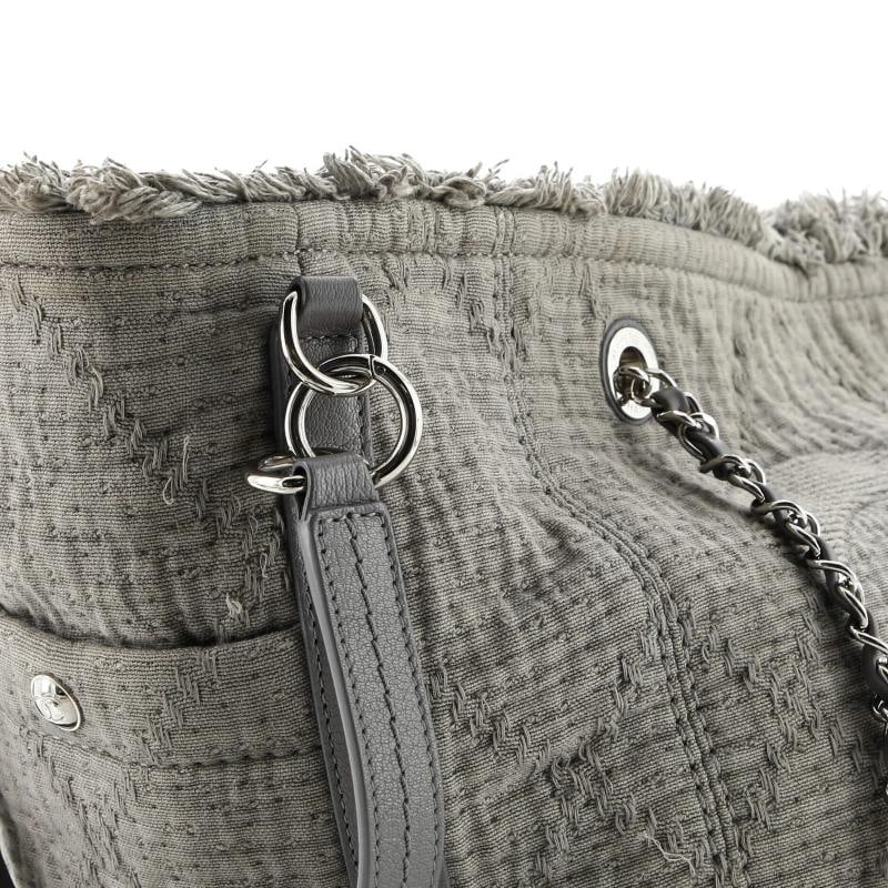 Chanel Double Face Deauville Tote Fringe Quilted Canvas Small - 7
