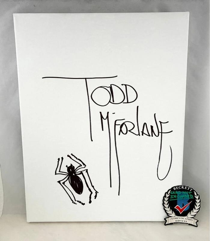 Todd McFarlane Signed Hand Drawn Sketch 11x14 Canvas Spider-Man Beckett BAS COA: Condition: New: A brand-new, unused, unopened, undamaged item (including handmade items).,Modified Item: No,Country of Origin: United States,Original/Reproduction: Original