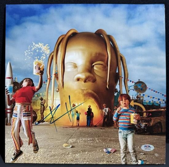 Travis Scott Signed Autographed Astroworld Vinyl Album Record PSA/DNA (1 of 3)