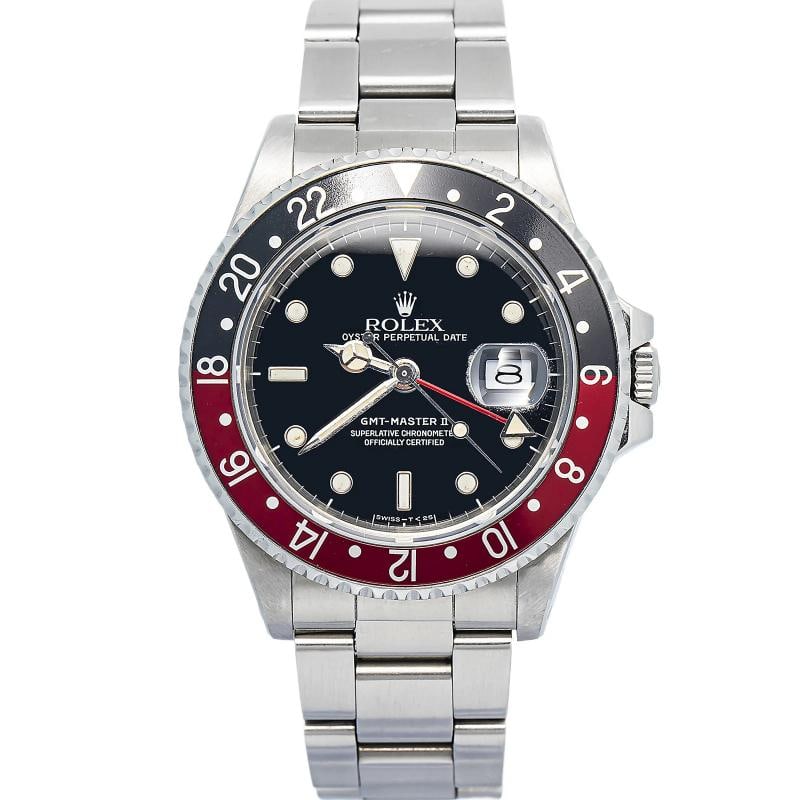 Rolex GMT Master II 16760 Fat Lady Coke With Papers Rare Auto Men's Watch 40MM (1 of 6)