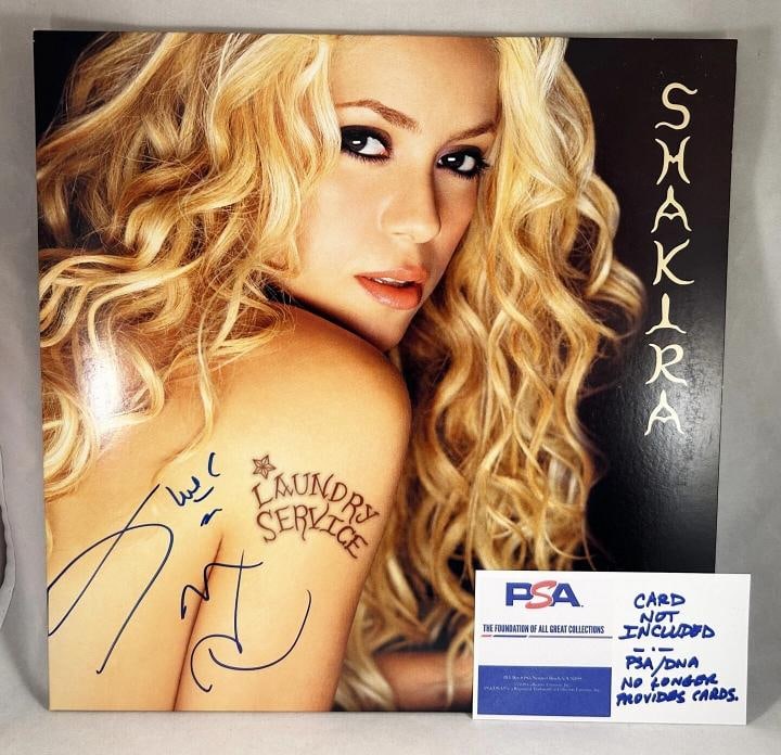 Shakira Signed LP Vinyl Laundry Service PSA/DNA COA: Condition: New: A brand-new, unused, unopened, undamaged item (including handmade items).,Country of Origin: United States,Modified Item: No,Original/Reproduction: Original