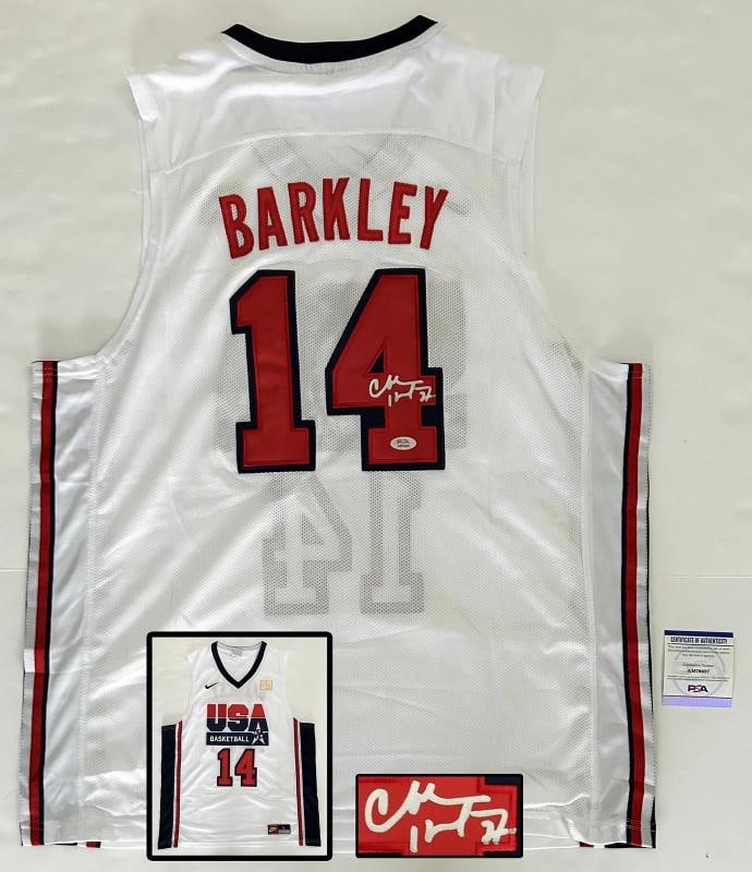 Charles Barkley Signed Jersey JSA 2020 Tokyo Olympics PSA/DNA COA: Condition: New: A brand-new, unused, unopened, undamaged item (including handmade items) ,Country of Origin: United States,Modified Item: No,Original/Reproduction: Original
