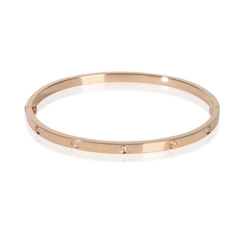 Cartier Rose Gold Diamond Small Model Love Bracelet - 3