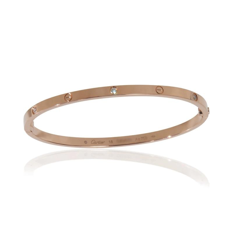 Cartier Rose Gold Diamond Small Model Love Bracelet - 5