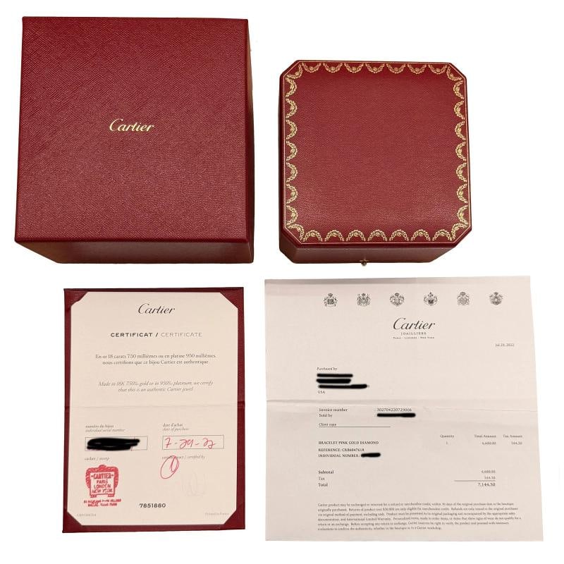 Cartier Rose Gold Diamond Small Model Love Bracelet - 6