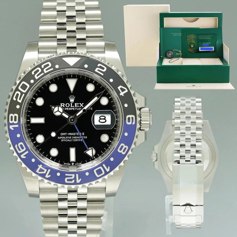 MINT 2022 NEW PAPERS 126710BLNR Rolex GMT Master II Batman Blue Jubilee Steel: Condition: Pre-owned - Excellent,Brand: Rolex,Department: Unisex Adults,Type: Wristwatch,Model: GMT-Master,Reference Number: 126710BLNR,With Original Box/Packaging: Yes,With Papers: Original,Customize