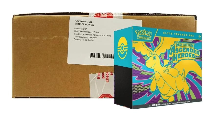 SEALED CASE! 10x Pokemon Ascended Heroes ME2.5 Elite Trainer Box: Condition: New/Factory Sealed: A brand-new, unused, unopened, undamaged item (including handmade items). ,Game: Pokemon TCG,Set: ME2.5,Manufacturer: The Pokemon Company,Language: English,Year