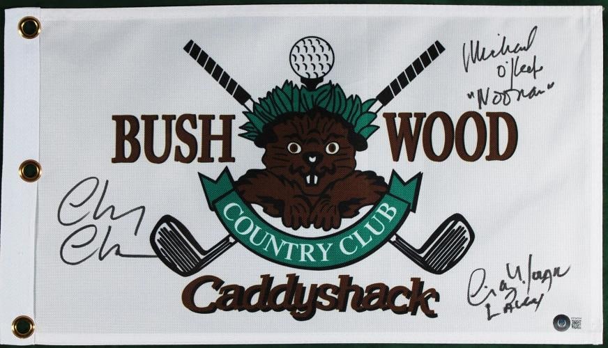 Caddyshack (5) Chase, Dangerfield, Murray, Morgan +1 Signed Framed Display BAS - 2