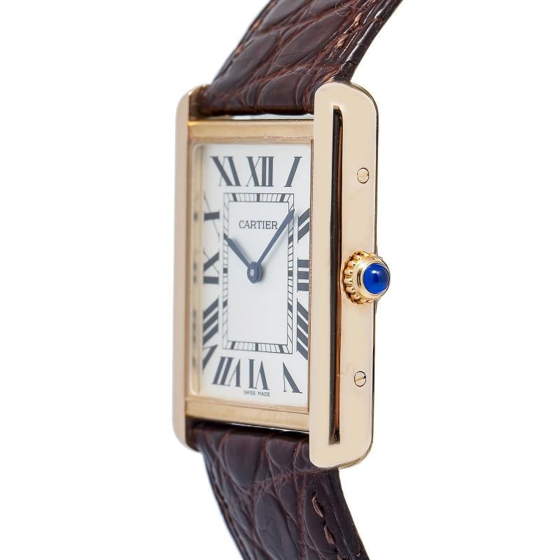 Cartier Tank Solo 3167 W5200025 2021 Card 18k Rose Silver Dial Unisex Watch 27mm - 2