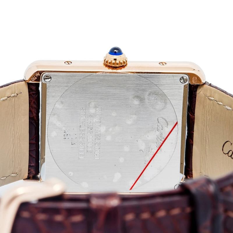 Cartier Tank Solo 3167 W5200025 2021 Card 18k Rose Silver Dial Unisex Watch 27mm - 5