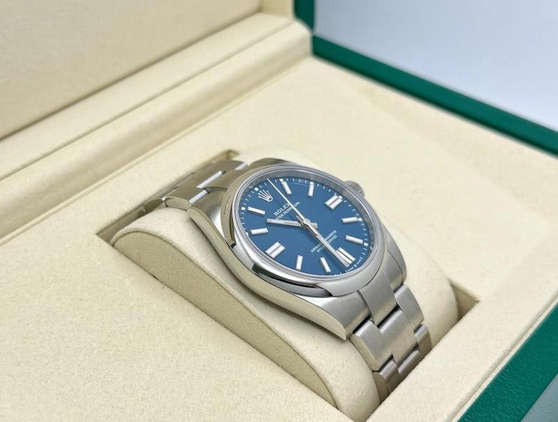 2026 NEW Rolex Oyster Perpetual 134300 41mm Med Blue Dial Steel Box Papers - 5