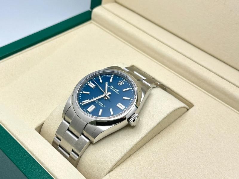 2026 NEW Rolex Oyster Perpetual 134300 41mm Med Blue Dial Steel Box Papers - 6