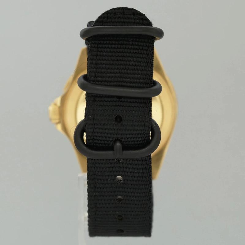 Rolex Submariner Silver Diamond Dial 16808 Oyster Yellow Gold 40mm Watch Box - 5
