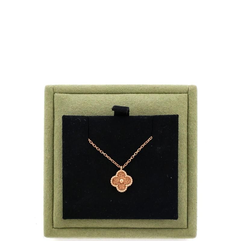 Van Cleef & Arpels Sweet Alhambra Pendant Necklace 18K Rose Gold - 2