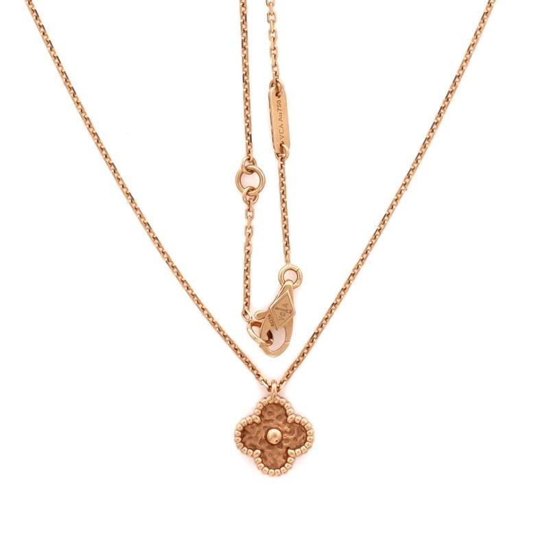 Van Cleef & Arpels Sweet Alhambra Pendant Necklace 18K Rose Gold - 3