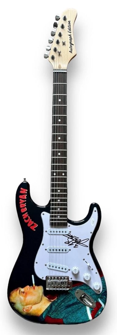 Zach Bryan Signed Guitar Custom 1/1 Graphics JSA COA I Remember Everything - 3