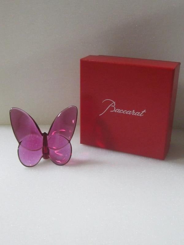 NEW BACCARAT CRYSTAL PAPILLON LUCKY BUTTERFLY PEONY #2102548 BRAND NIB - 2