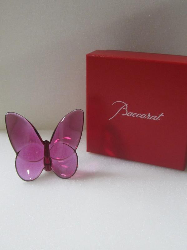 NEW BACCARAT CRYSTAL PAPILLON LUCKY BUTTERFLY PEONY #2102548 BRAND NIB - 3