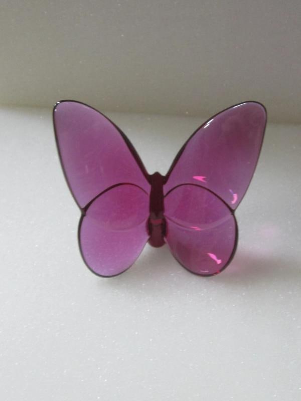 NEW BACCARAT CRYSTAL PAPILLON LUCKY BUTTERFLY PEONY #2102548 BRAND NIB - 4